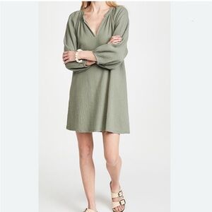 Nation LTD Nala Peasant Dress | vintage army green